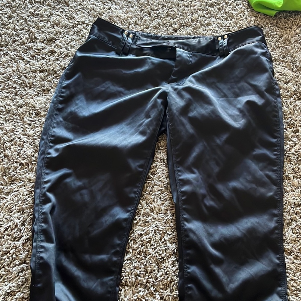 Synthetic leather pants